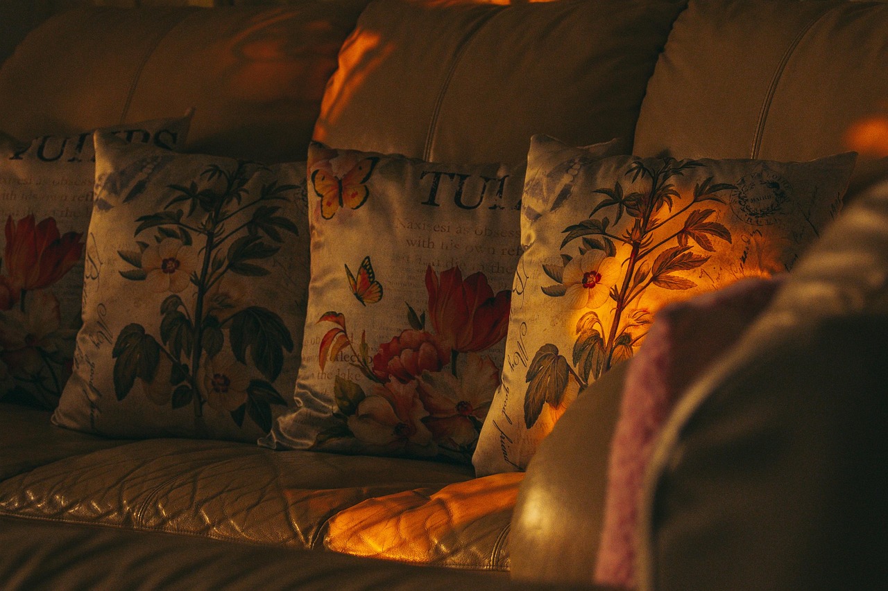blue velvet pillow sofa